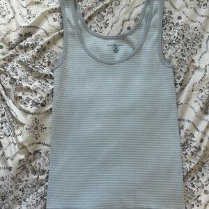 Brandy Melville Light Blue Striped Tank Top